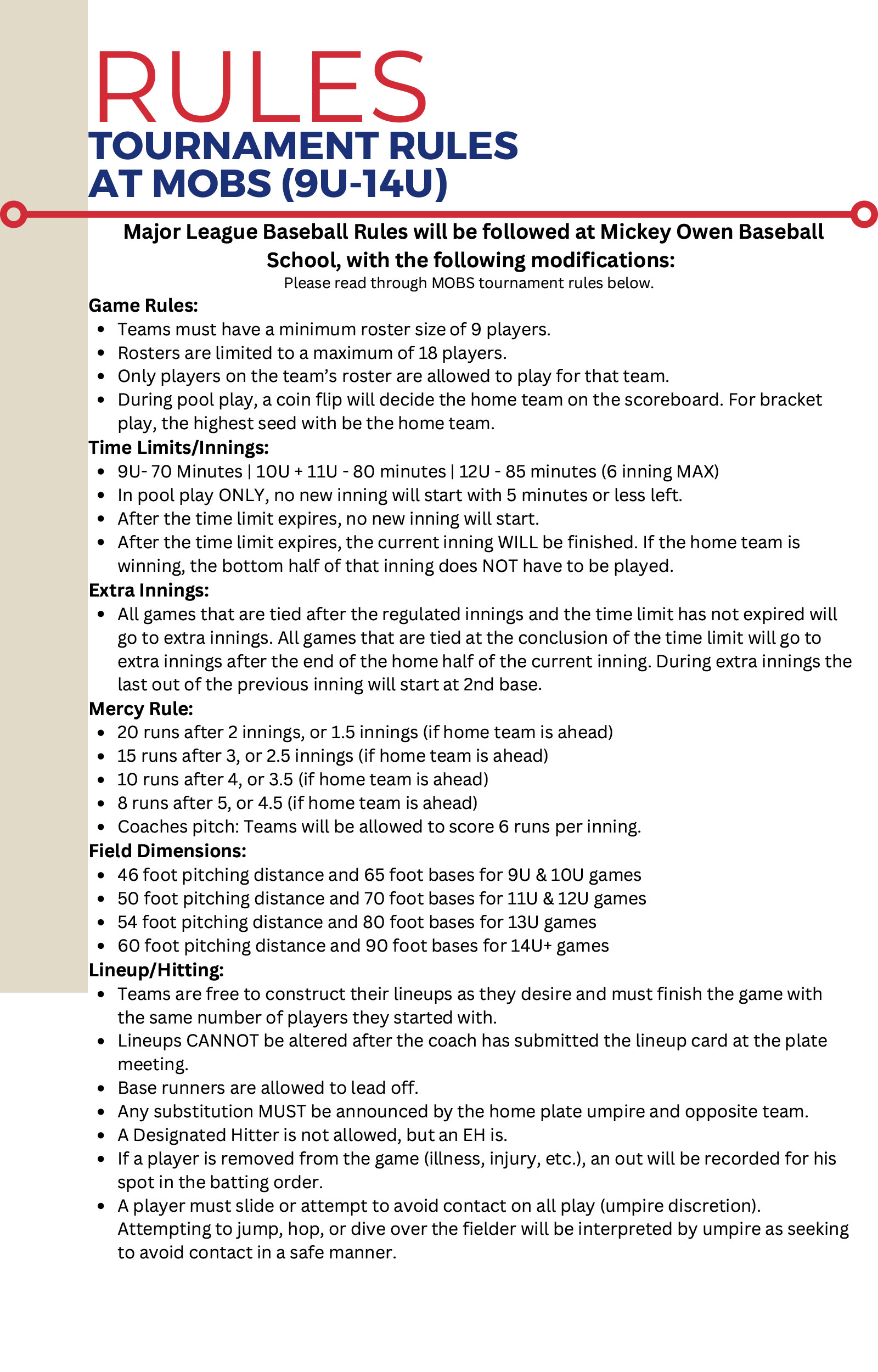 Mickey Owen Tournament Guide page 4.
