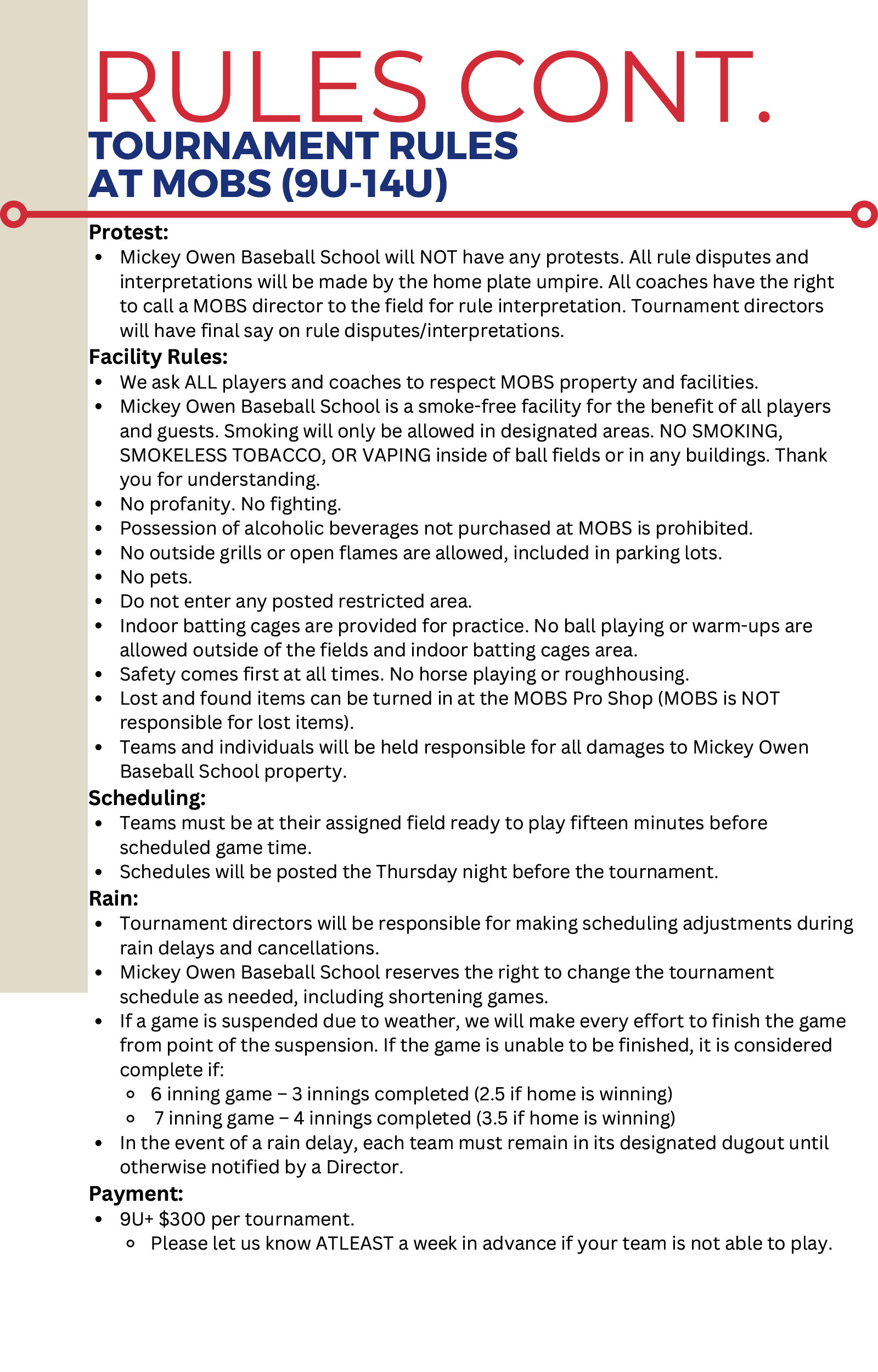 Mickey Owen Tournament Guide page 6.